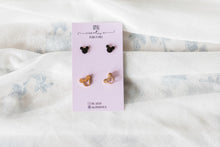 Load image into Gallery viewer, Taralyn Black / Rose Gold  2 Stud Pack
