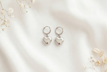 Load image into Gallery viewer, Gold &amp; Silver Heart Hoops
