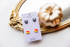 Cat and Candy Corn 2 Stud Pack