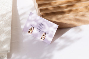 Paperclip Single Stud Pack - Rose Gold